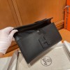 Hermes Black Swift Jige Elan Clutch