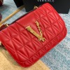 Versace Virtus Quilted Napa Evening Bag - Red