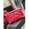 YSL Black Puffer Red Leather Large Bag
