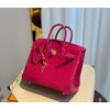 Hermes birkin pink crocodile 25/30cm