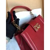 Dolce & Gabbana Small Red Calfskin DG Amore Bag
