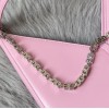 GIVENCHY Black Small Cut Out Chain Pink Bag