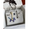 Hermes White Epsom Silver Hadware 30