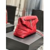 YSL Black Puffer Red Leather Medium Bag