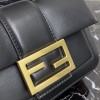 Fendi Baguette chain black leather bag 19cm 8BR783