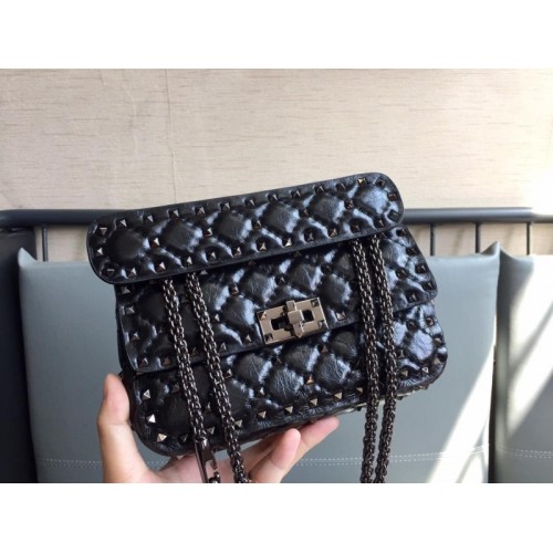 Valentino Garavani Rockstud Spike All Black Bag