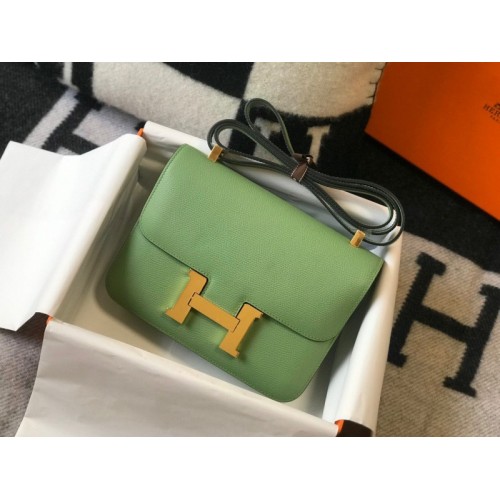 Hermes Constance 24 Green Epsom Gold Bag