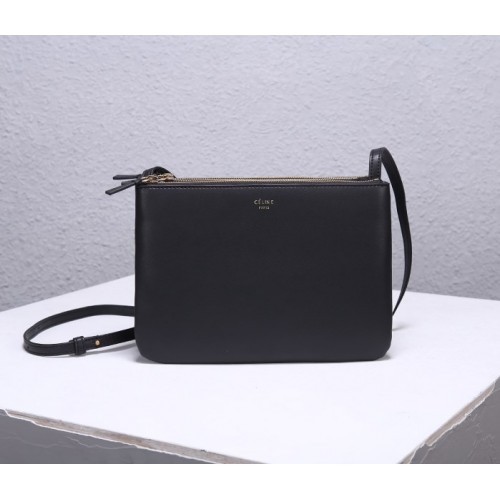 Celine trio shoulder black bag