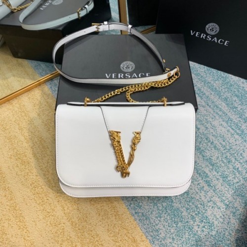 Versace Virtus Shoulder bag in White