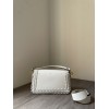 Fendi Baguette white woven leather bag 29cm
