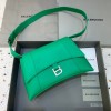 Balenciaga Downtown green shoulder bag