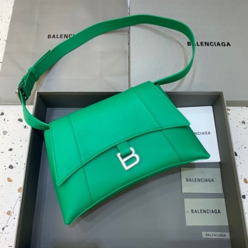 Balenciaga Downtown green shoulder bag