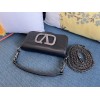 Valentino Loco small Jewel logo black shoulder bag