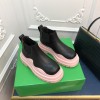 Bottega Veneta Short Boots in Black/ Pink