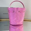 Balenciaga Drawstring Bucket Pink Bag
