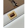 Fendi Peekaboo ISeeU Medium White East-West Tote Bag