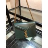 YSL Cassandra Monogram Bag in Box leather green