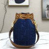 Fendi MON TRESOR blue FF leather bag