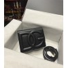 DG calfskin logo black crossbody bag