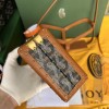 Goyard Minaudiere Coated Brown Canvas Bag