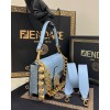 Fendi x Versace Baguette Blue Medium Bag