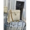 YSL Vitoirie Baby White Leather Clutch