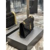 YSL suede black small envelope bag