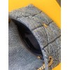 YSL LOULOU PUFFER Denim Leather Gold Harware Toy