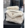 YSL Puffer Merino Shearling & Lambskin White 29cm
