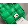 Bottega Veneta Candy Padded Cassette Green Leather Bag