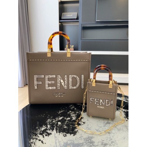 Fendi Sunshine Rome-born fashion tote bag 35cm