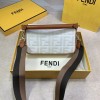 Fendi Baguette white medium brown trap