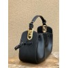 Fendi FF logo shoulder black bag 24cm