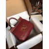 DG dauphine leather Sicily bag in red 25cm