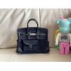 Hermes Birkin 25 Cargo Swift Blue Marine Silver Hardware Bag