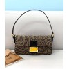 Fendi BAGUETTE 1997 brown glazed canvas bag