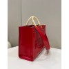Fendi Sunshine Red Leather Tote Bag 36cm