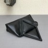 Bottega Veneta fold-over envelope clutch black