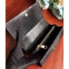 D&G calfskin crystal DG logo patch black handbag