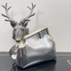 FENDI First Small Silver leather bag 32cm