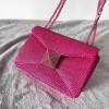 Valentino Garavani One Stud embroidered pink mini bag