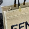 Fendi medium tote raffia sunshine bag