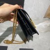 YSL Cassandra Monogram Bag in Box leather and Suede black