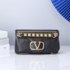 Valentino Garavani Stud Sign black leather bag