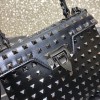Valentino Garavani Rockstud Alcove all black tote bag