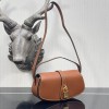 Celine shoulder leather brown 18cm bag