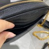 YSL Black Small Quilted Gold Lou Camera Bag