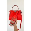 Fendi Peekaboo Iconic mini red leather bag