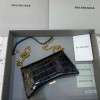 Balenciaga Hourglass Chain Black Wallet