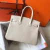 Hermes Togo Birkin White Leather Gold 30cm